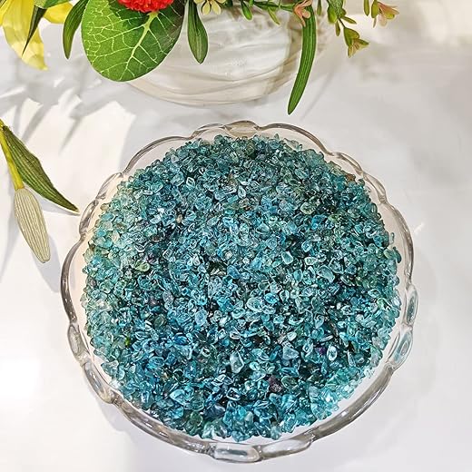 9Dzine Blue Apatite Crystal Chips 500 Gm