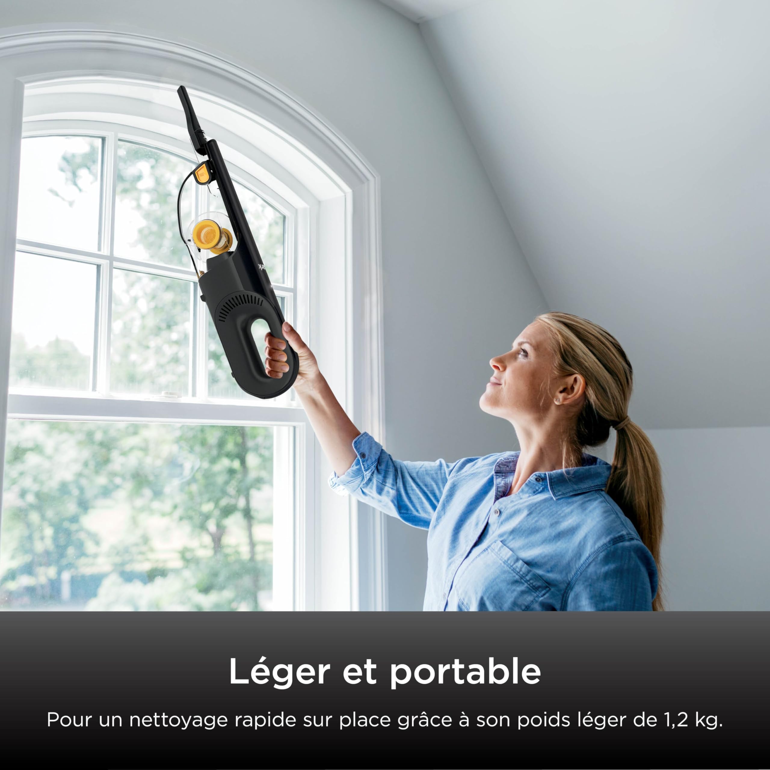 Aspirateur portatif sans fil Shark [CH950EUT], Modèle spécial animaux de compagnie, Noir et jaune