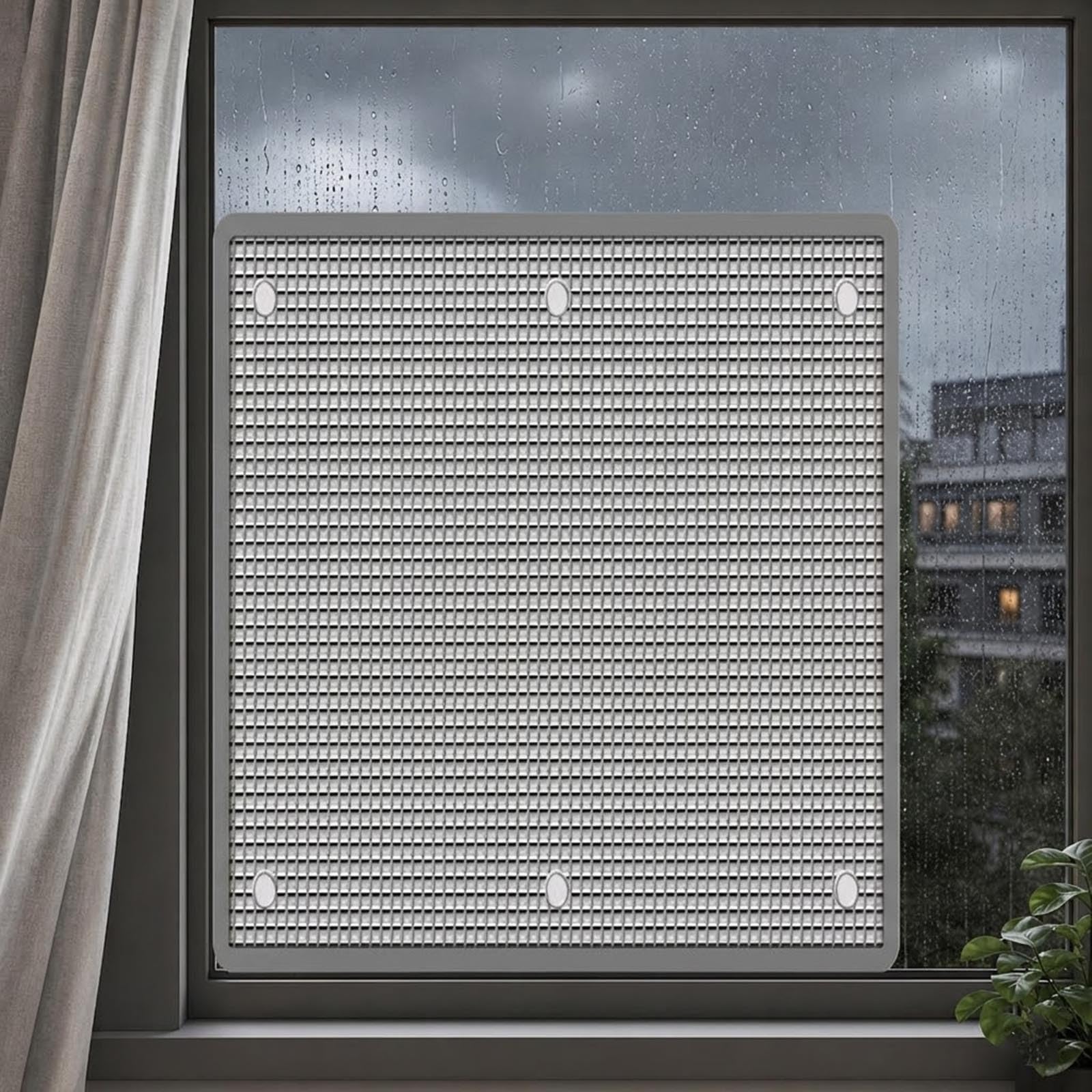 Fensterfolie Sonnenschutzfolie Sichtschutz Wärmeisolierung 99% Verdunkelung Doppelte Aluminium Isolierfolie 9mm mit Saugnäpfen Verdunkelungsfolie Thermische Dachfenster(Gray,90x140 cm)
