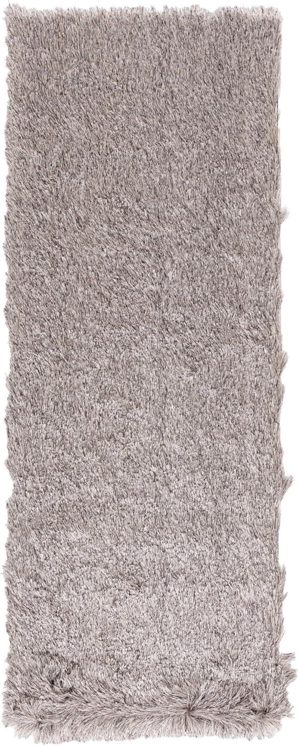 SAFAVIEH Paris Shag Collection Runner Rug - 2'3" x 14', Sable Brown, Handmade, Soft Flowing Pile, Ideal for Hallway, Foyer, Walk-in Closet, Bedroom (SG511-9292)