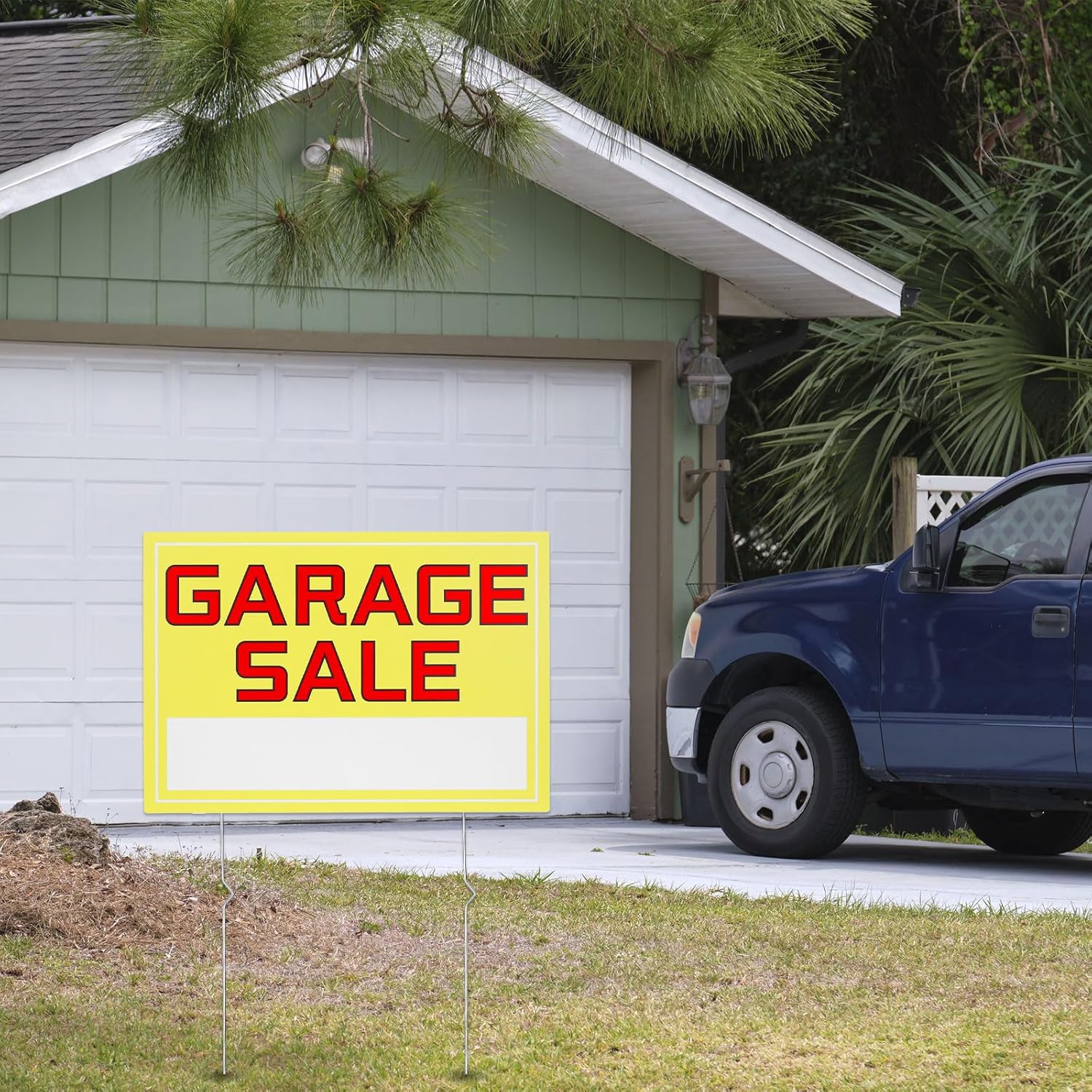 6 Pcs Garage Sale Signs with Metal Stakes, Double Sided Waterproof Yard Sale Signs, Garage Sale Supplies & Yard Sale Supplies for Garage Sale Events
