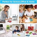 30 Calculatrice de poche à puissance solaire Pack pour les fournitures de classe des étudiants,Petite Mini Calculatrice pour le bureau d'accueil de l'école pour enfants(6 Couleurs)