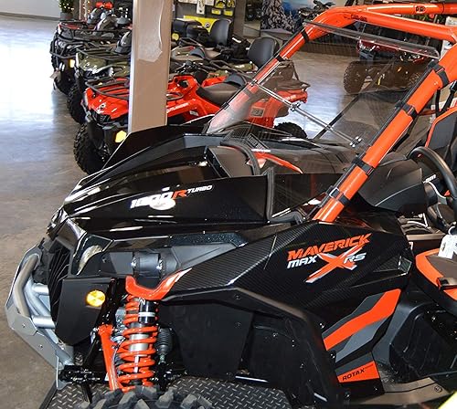 Miniatura 4 de Parabrisas UTV resistente a rayones LEXAN Can Am Maverick claro polarizado, Completo, Transparente