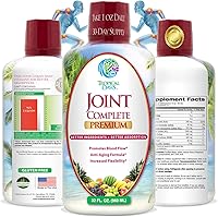 Vista 1 de Tropical Oasis Joint Complete Premium - Suplemento líquido para articulaciones con sulfato de glucosamina líquida, condroitina, MSM y ácido