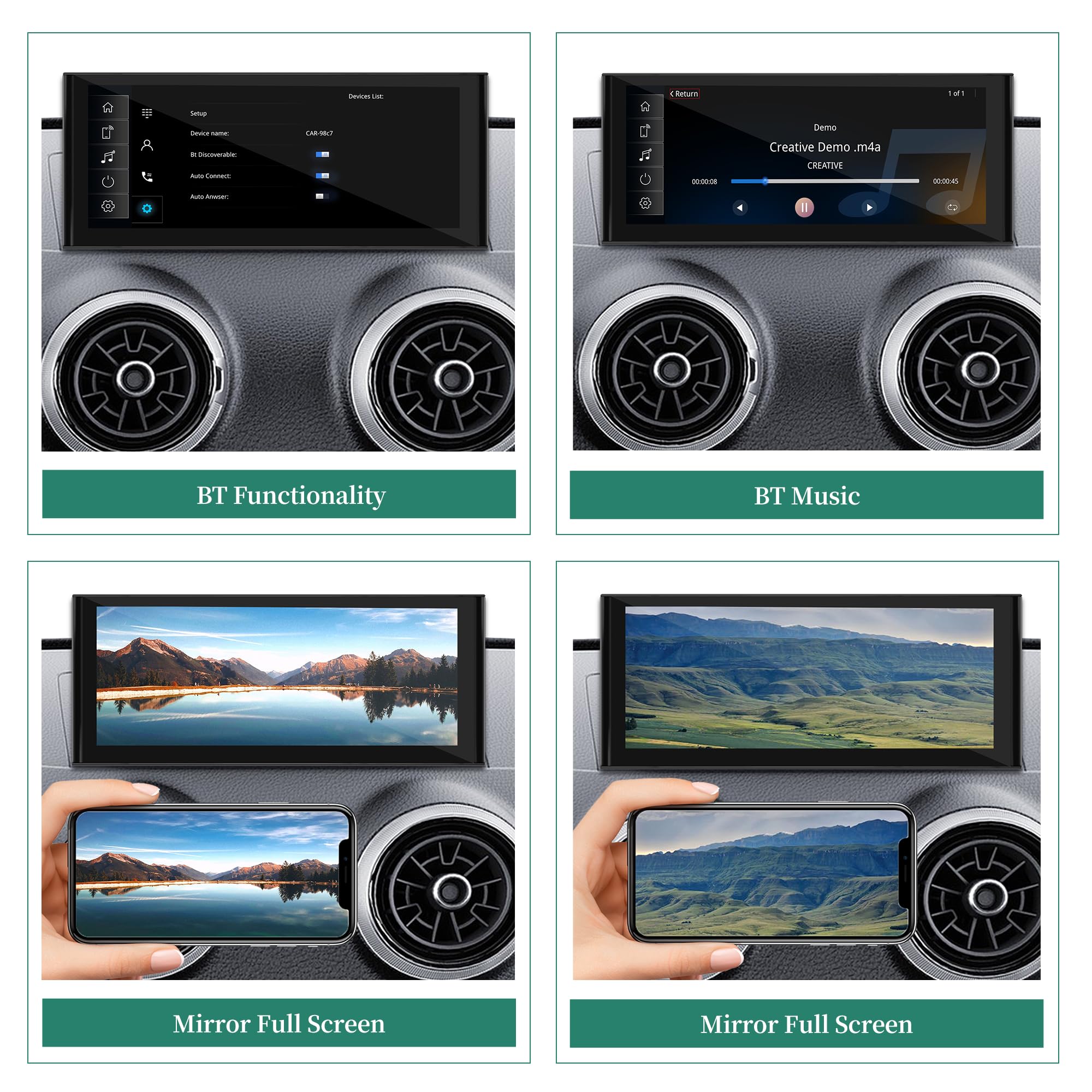 Aktualizacja ekranu Linux 25.0 cm do Audi A3 S3 RS3 8V MIB1 MIB2, Wireless CarPlay i Android Auto, lustrzanie ekranu, kamer samochodowych