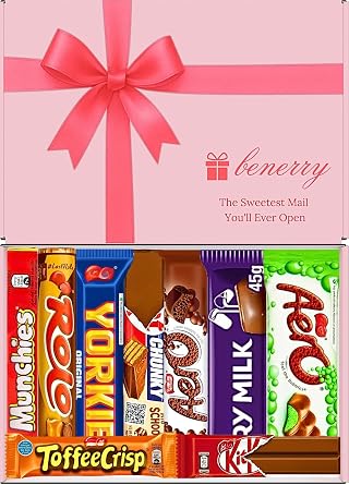 Benerry Chocolate Gift Box Hamper - 9 Treats Gift for Any Occasion - Assorted Sweet Box of Chocolates