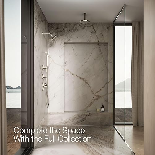 Miniatura 58 de KOHLER 27051-SN - Cabezal de lluvia de una sola función de 8 pulgadas, cabezal de ducha de un solo rociador, cabezal de ducha tipo lluvia, 2.5 GPM