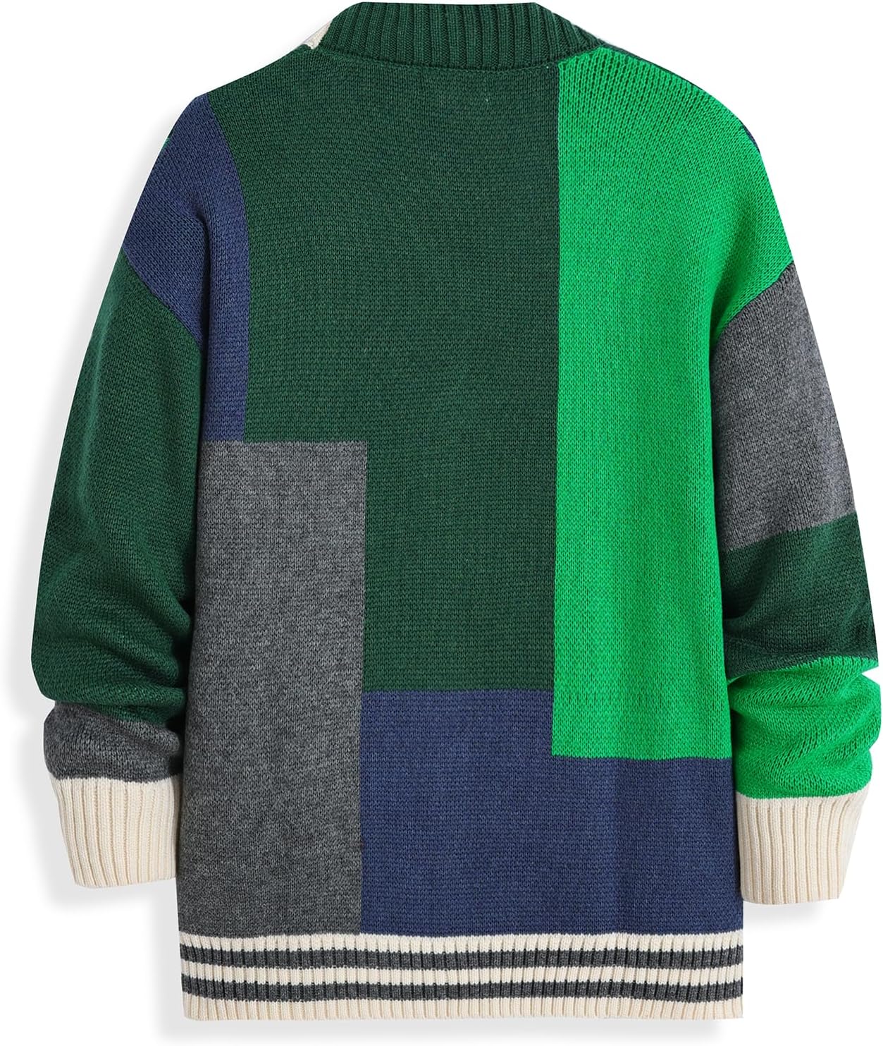 GURUNVANI Cardigan Sweater for Men Knitted Long Sleeve Sweaters with Buttons - Image 4