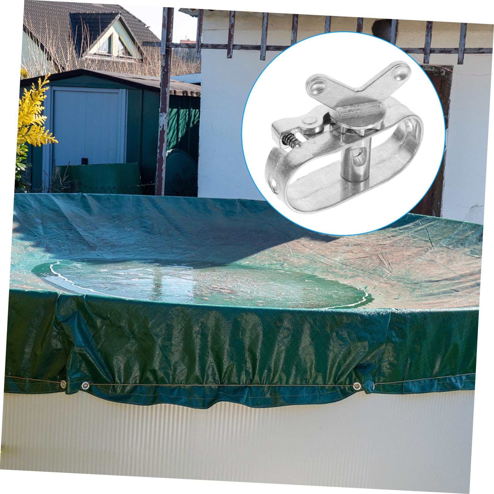 Treuil Pour Bâche De Piscine Acouto - 45 M De Câble, Aluminium, Manivelle Papillon - Pour Piscines Rondes, Ovales, Rectangulaires