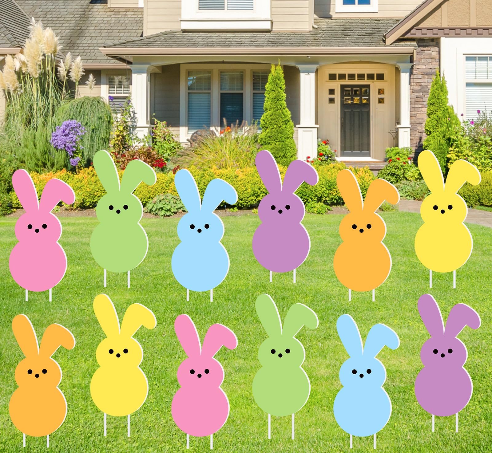 Panneaux de jardin de Pâques Whaline pour baliser une chasse aux œufs en famille