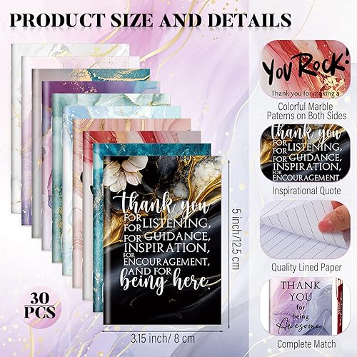 Miniatura 9 de 240 unidades de regalos de agradecimiento para compañeros de trabajo, cuadernos inspiradores, regalos de agradecimiento, bolígrafos a granel,
