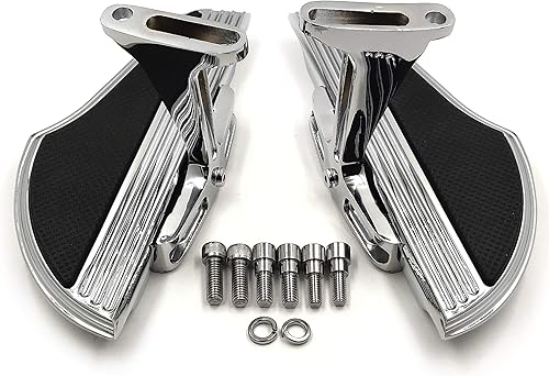 Miniatura 3 de SMT- Soporte de montaje para tablero de piso de pasajeros cromado con aleta de tiburón compatible con Touring de 93 en adelante [B07PPC3WR9]