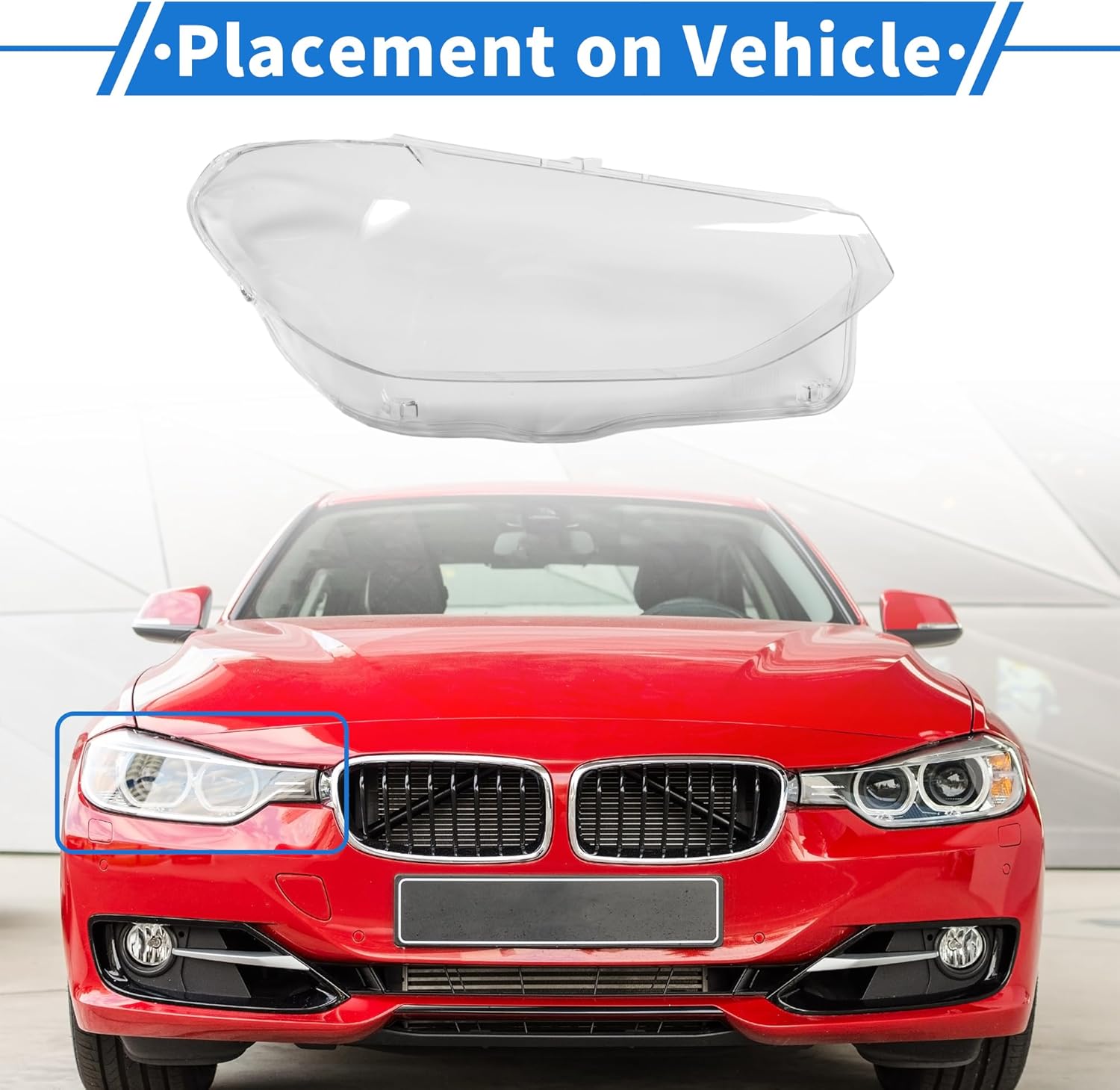 1 Pc Headlight Lens Cover for BMW X3 X4 2018-2021 Durable PC Clear Front Right Headlight Headlamp Lense Clear Lens Cover