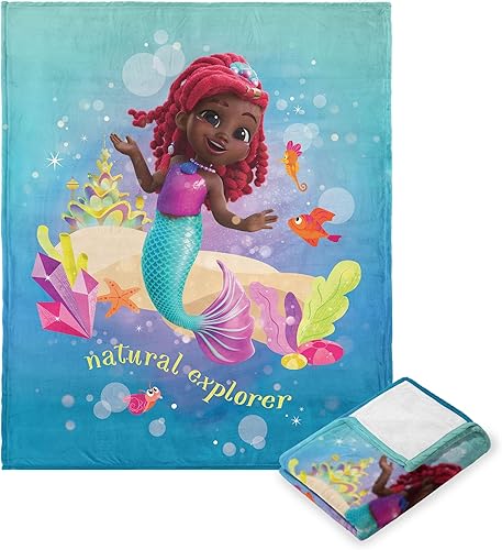 Northwest Disney Junior The Little Mermaid Silk Touch Throw Blanket, 50" x 60", 