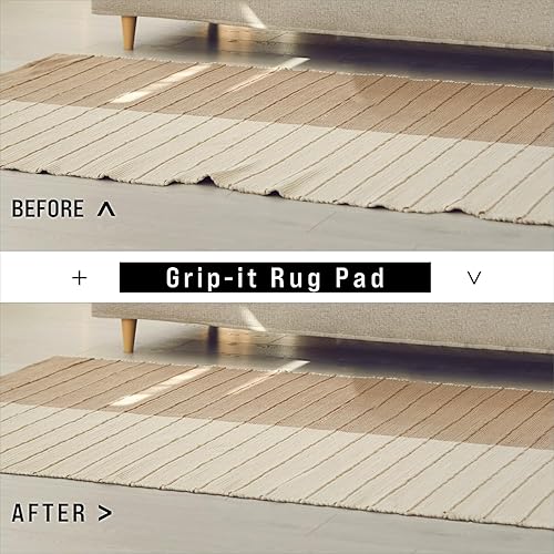 Miniatura 4 de Grip-It Super Stop - Almohadilla acolchada antideslizante para alfombras de área y alfombras de pasillo, agarre de alfombra para suelos de madera