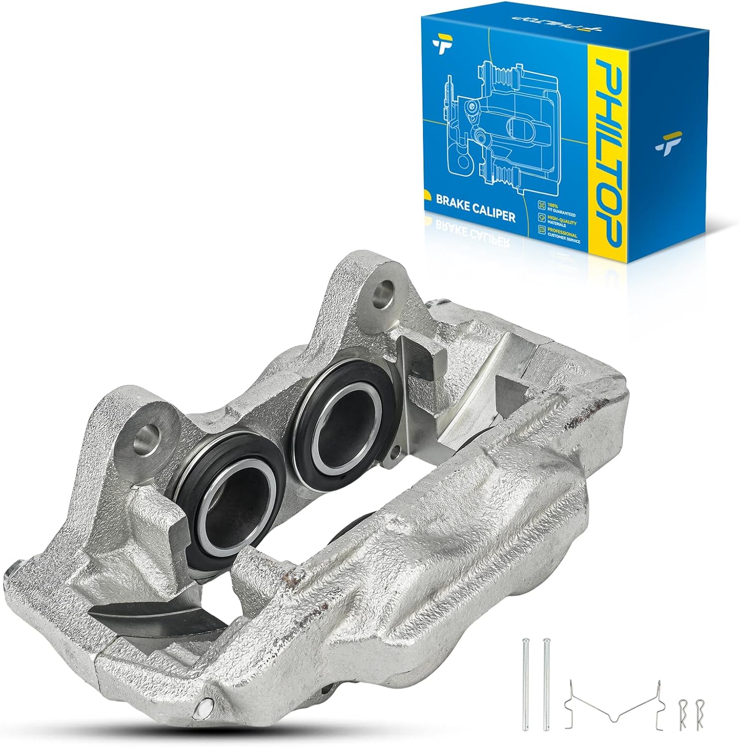 PHILTOP Front Brake Caliper Compatible with 2005-2023 Tacoma Front Right, 2000-2006 Tundra Front Left, 2003-2009 4Runner Front Right, 2007-2014 FJ Cruiser Front Right, 19-P2984