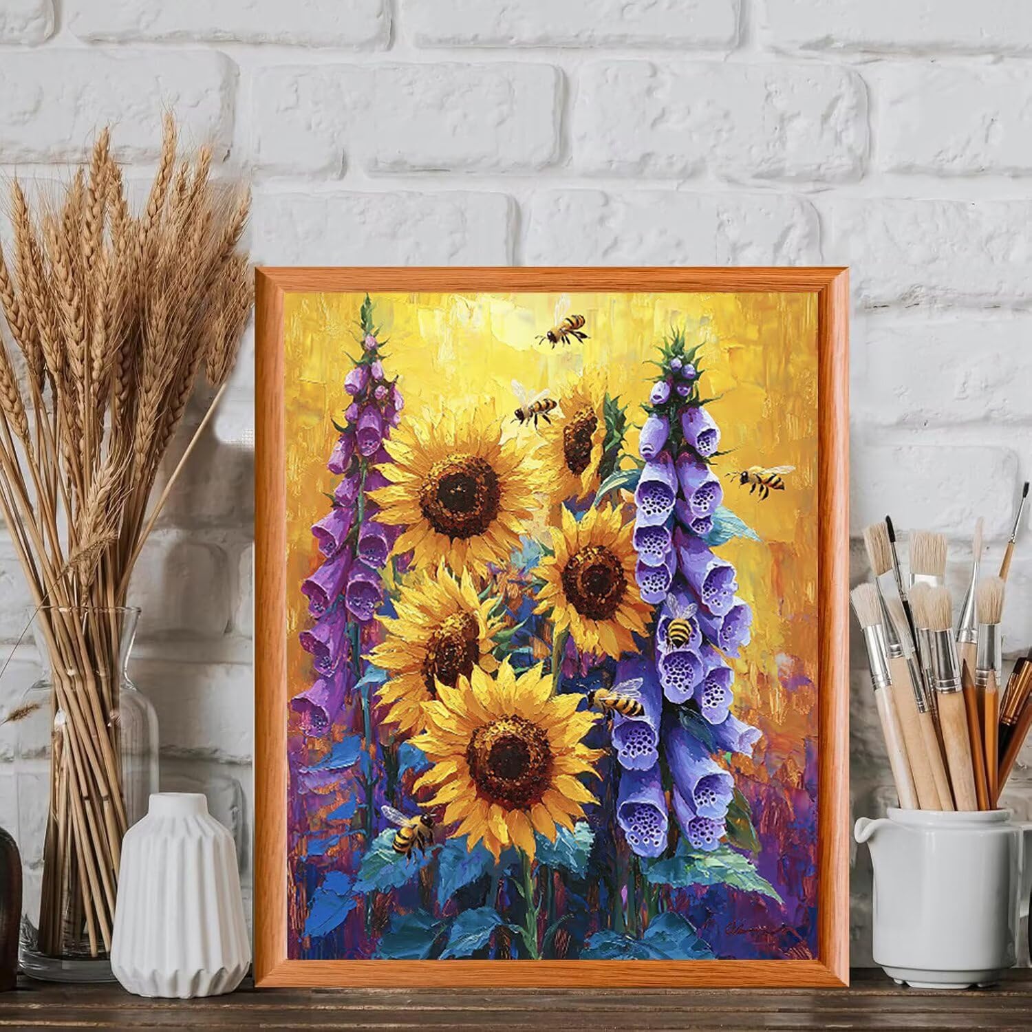 WEISHIWE Piękne kwiaty Pomaluj przez Liczby Dorosły, 60x80cm w-657