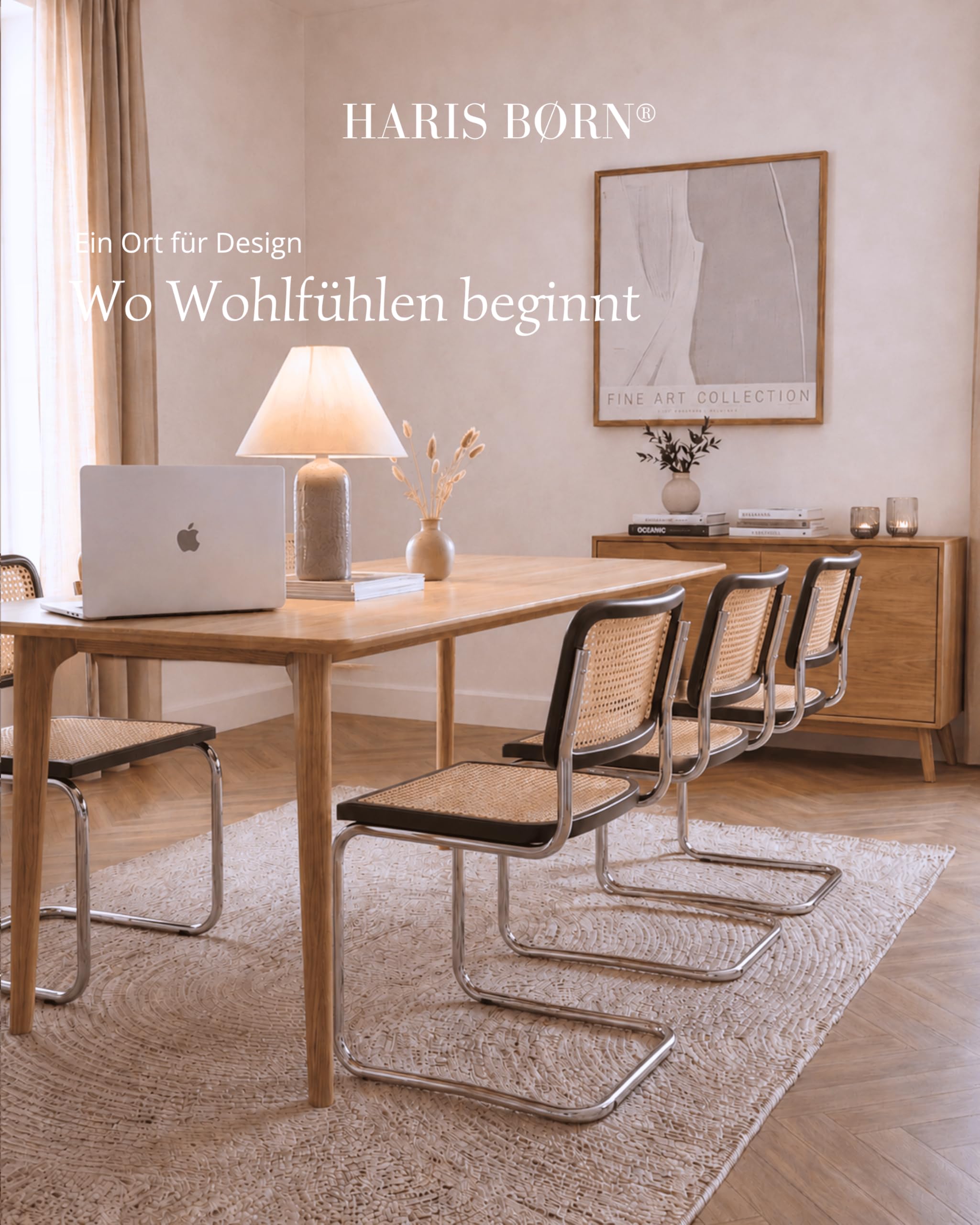 Haris Børn® Design Freischwinger Wiener Geflecht (2er Set) Schwarz – Handgefertigt in Italien - Hochwertige Rattan Stühle - Freischwinger Stühle in Rattan Stuhl Optik - 30 Tage risikofrei testen