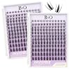 B&Q Fairy Lash Clusters Invisible Band False Eyelashes Clusters Natural Cluster Eyelash Extensions Comfortable Individual Lashes Extension DIY Soft Eyelash Clusters(Fairy-MIX8-18mm