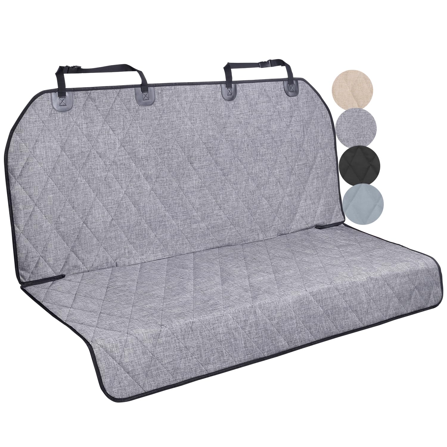 VIVAGLORY Dog Seat Cover Quickcover Seat Protector for Dog, Backseat Cover for Car SUV & Truck, Back Rear Backseat Bench Protector, Large, Heather