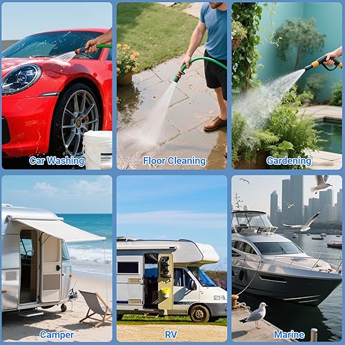 Miniatura 6 de Bomba de Agua para RV, Bomba de Presión de Agua de 12 V CC con Interruptor de Presión, Diafragma Autocebante 4.0 GPM 45 PSI, para RV, Marina, Yate