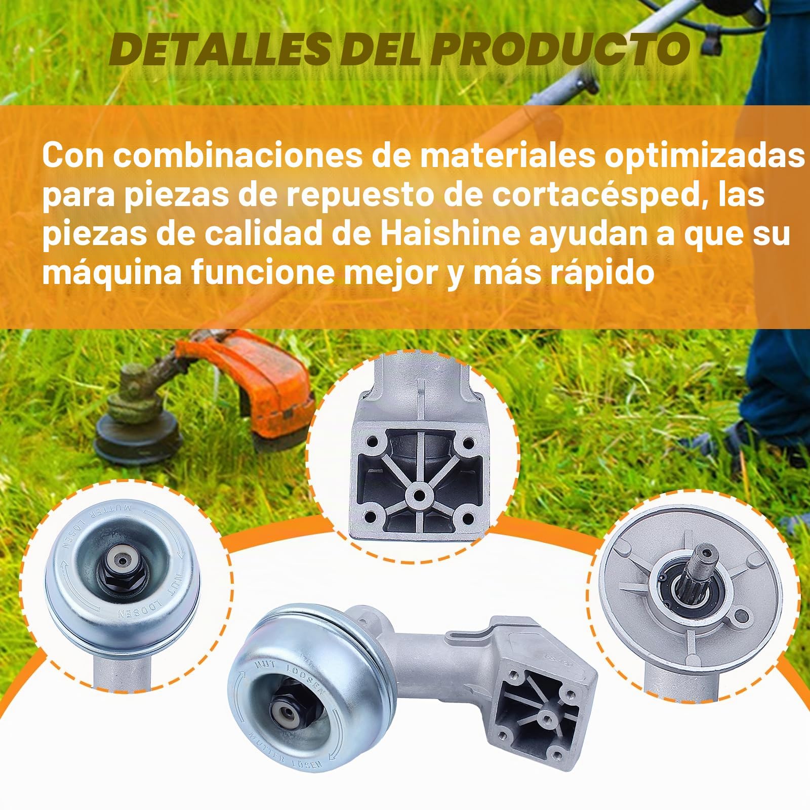 Engranaje Caja Cabeza Casas para STIHL FS120 FS130 FS200 FS250 FS100 FR130 FR220 FR350 FR450 FR480 FT100 Desbrozadora, Reemplaza OEM 4137 640 0100