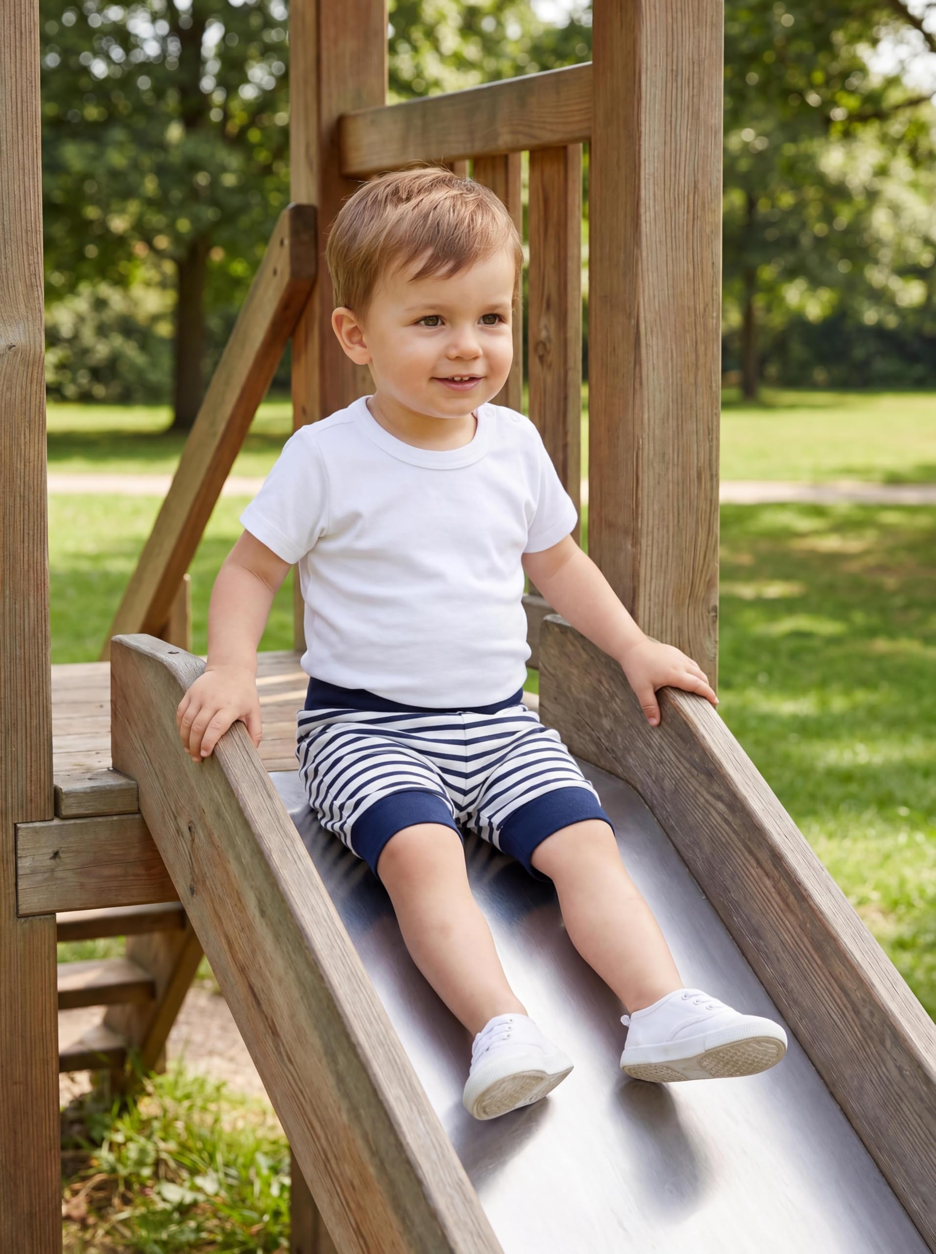 TupTam Unisex Baby Pumphose Sommershorts Baumwolle 5er Pack