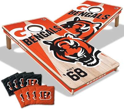 YouTheFan NFL 2 x 4 Professional Wood Cornhole Game with Logo Bags