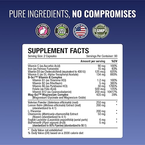 Miniatura 7 de Approved Science Restlex - 420 mg Mezcla de glicinato de magnesio, L-teanina 200 mg - 360 Cápsulas - 2 Botellas