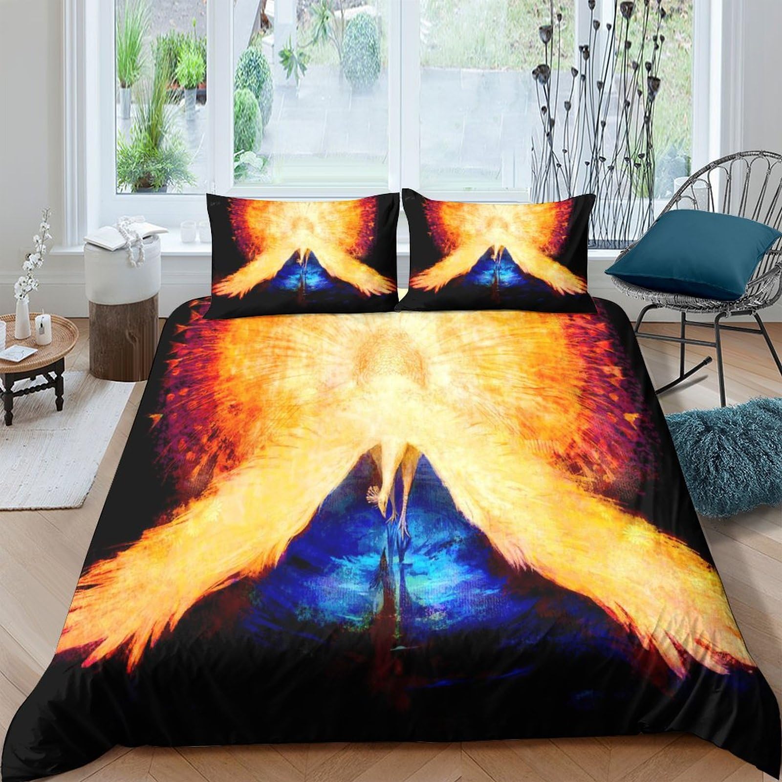 Housses de couettes 3D paon pour chambre d'adulte ou d'enfant créant un espace cosy et moderne