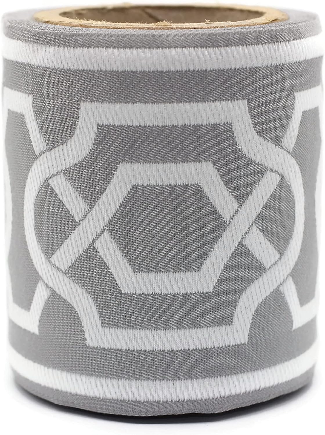 3.8 Yards Spool 3.9" Geometric Drapery Trim Jacquard Ribbon for Your Drapes Curtains Drapery Banding Trim Tape V5 173