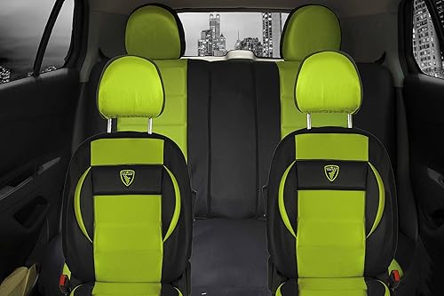 Miniatura 3 de Cubre Asientos de Carros Set Fundas Universal Juego 11 piezas Forros Deportivos Verde