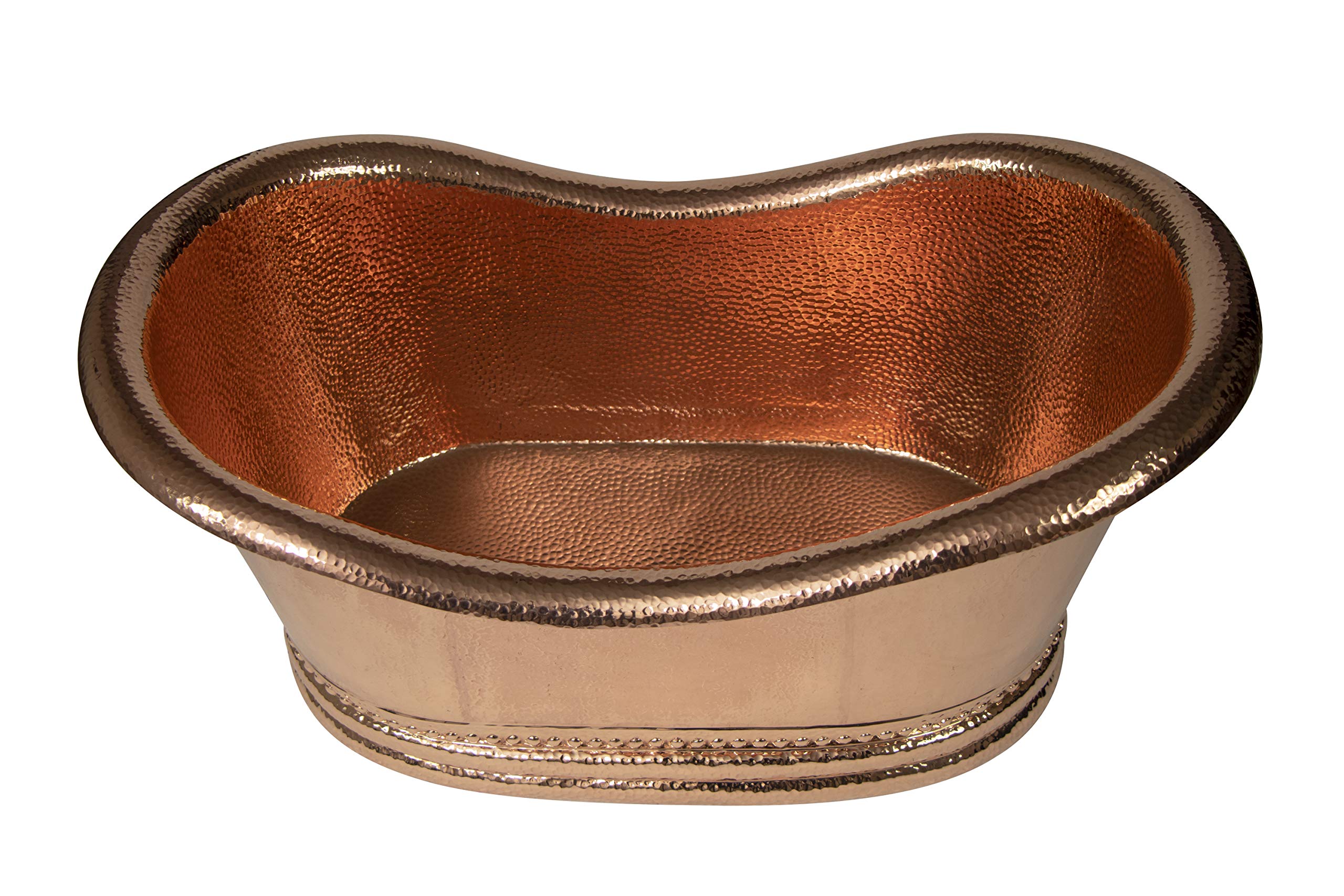 Ambiente Mexican Copper Crafts Ice Bucket 30x18 Oval - Copper Wine Bucket - Hammered Copper Beverage Bucket