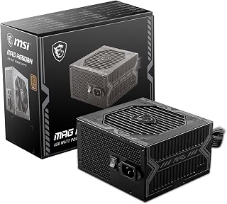 MSI MAG A650BN 650W 80+ Bronze Power Supply, Compact Non-Modular PSU with Low-Noise Fan