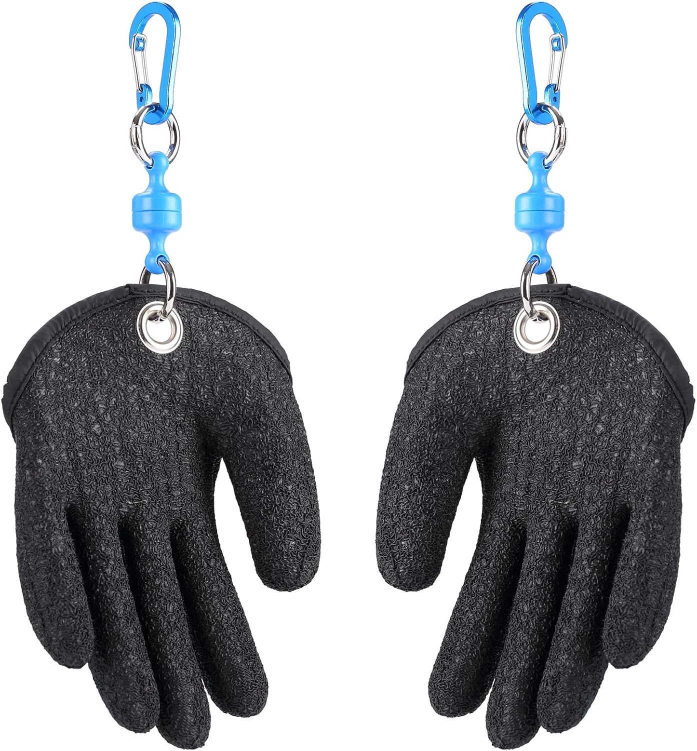 TOPIND Anti-Cut Fishing Glove Catch Fish Gloves Hunting Gloves Anti-Slip and Waterproof PE Wire Woven Latex Fishing Hunting Gloves with Magnet Release Fishing Tools