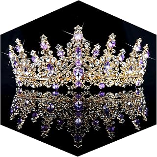 TOBATOBA Purple Tiaras and Crowns for Women Rapunzel Crown Rapunzel Accessories Rhinestone Princess Crown for Prom Party Wedding Birthday Halloween Rapunzel Costume for Women