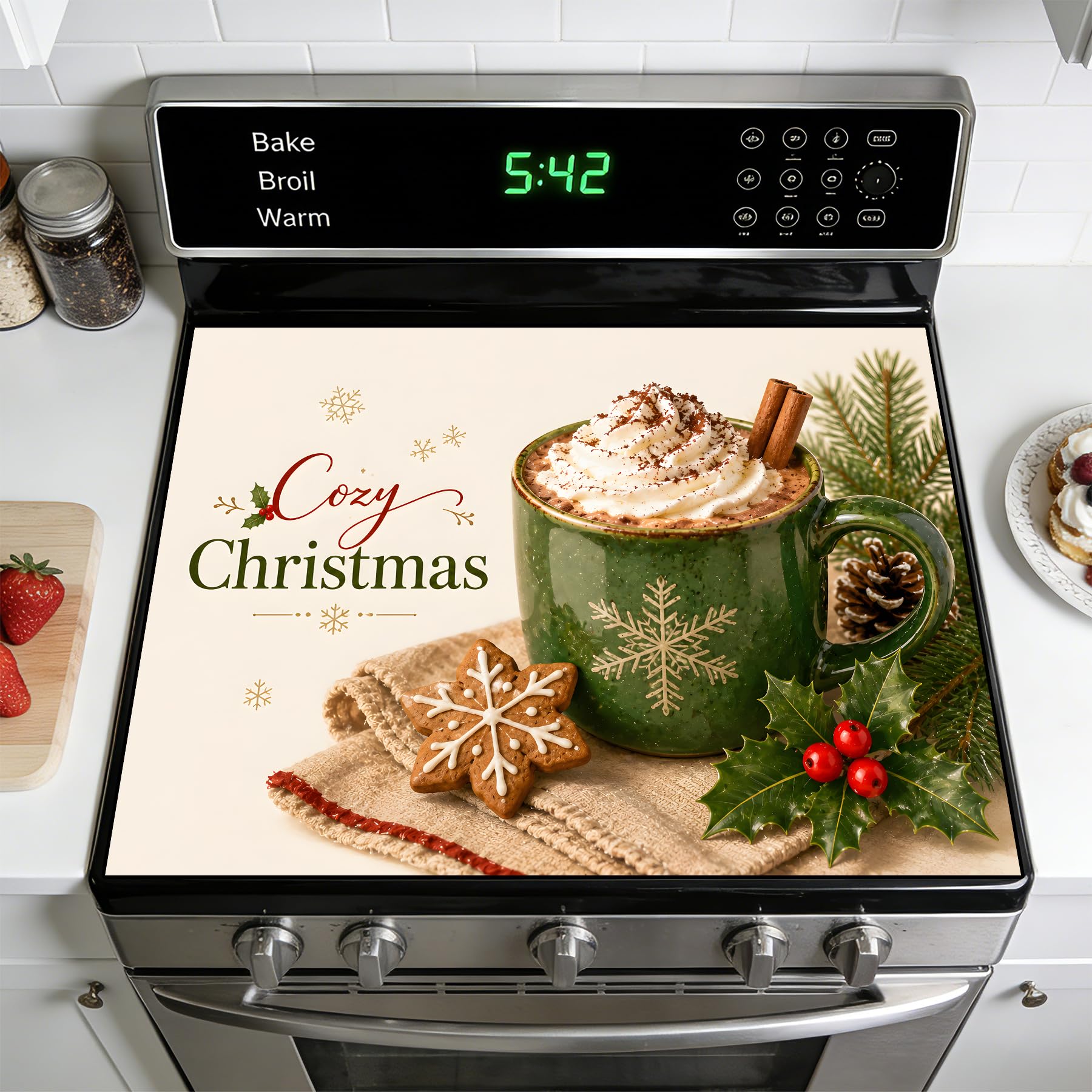 Stove Top Cover for Glass Electric Stove, Absorbent Diatomite Non-Slip Mat