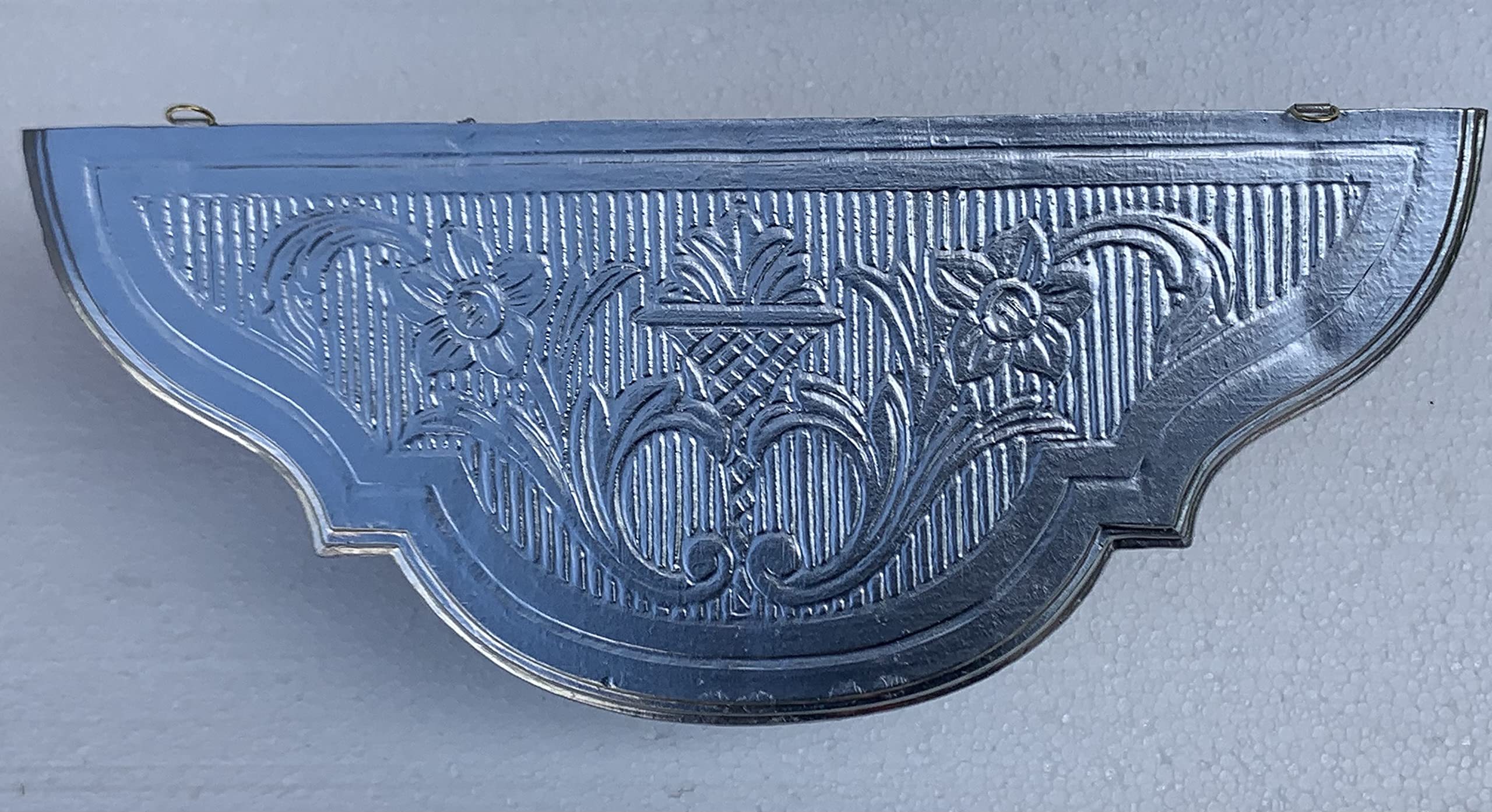 Barock Konsole Wandkonsole Silber Hochglanz Spiegelkonsolen/Wandregal 40x17x17cm Ablage Hängekonsole Antik Stil Blumenbank