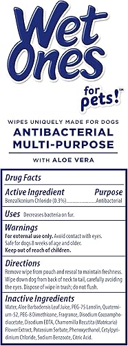 Miniatura 19 de Wet Ones Toallitas multiusos para perros con aloe vera, aroma tropical Splash - Toallitas de baño para mascotas en bote para patas de perro y uso