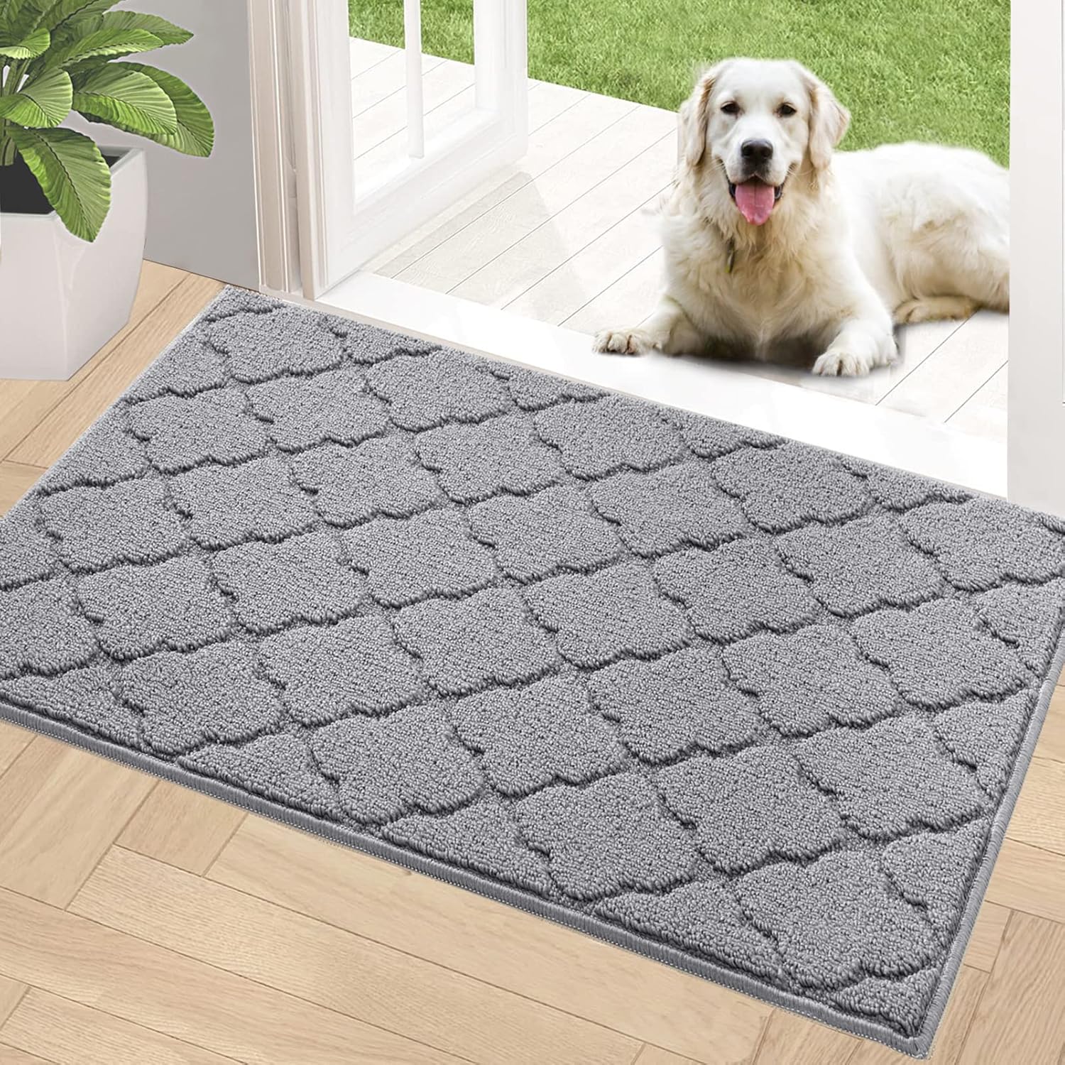 Timo Entryway Rug, Door Mats Indoor 32"x40" Absorbent Non Slip Indoor Doormat