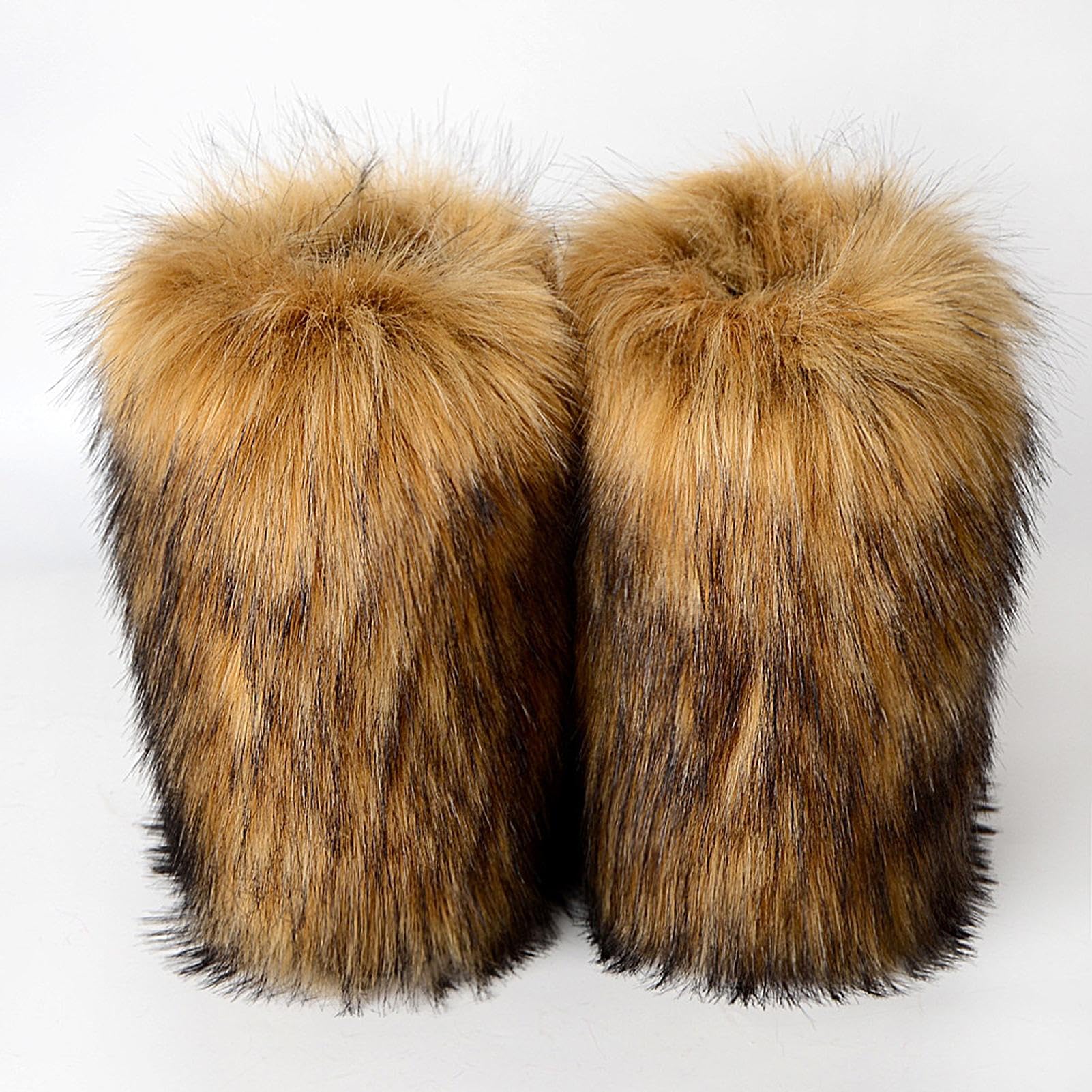 Bottes en Fourrure d'Hiver - Chaussures Plates d'Extérieur avec Design Élégant, Cadeau pour Petite Amie, Mère, Épouse