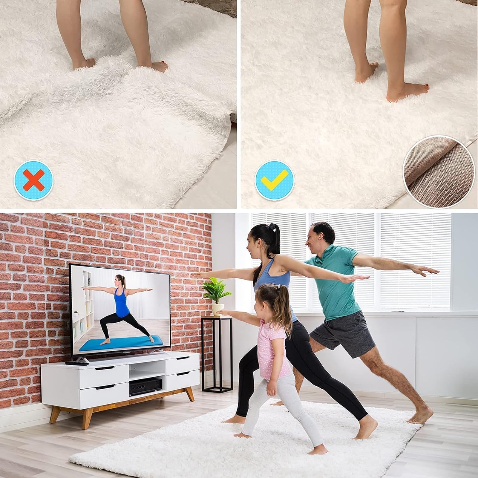 sous-Tapis Antidérapant 230 x 290 cm Réutilisable, Lavable, Facile à Peut Etre Coupé, Disponible en Plusieurs Tailles, Anti Derapant Tapis Lavable, Antidérapante pour Tapiss pour Chambre, Salon, Noir