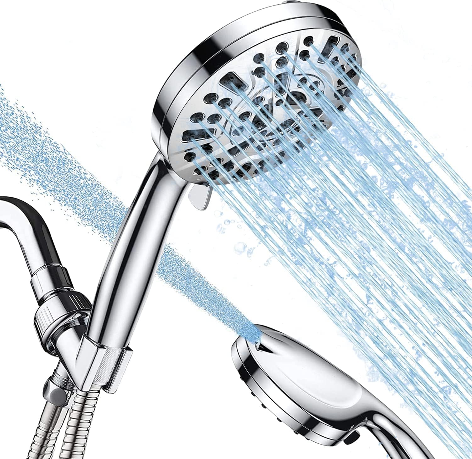 Likense High Pressure Shower Head with Handheld, 10 Spray Settings