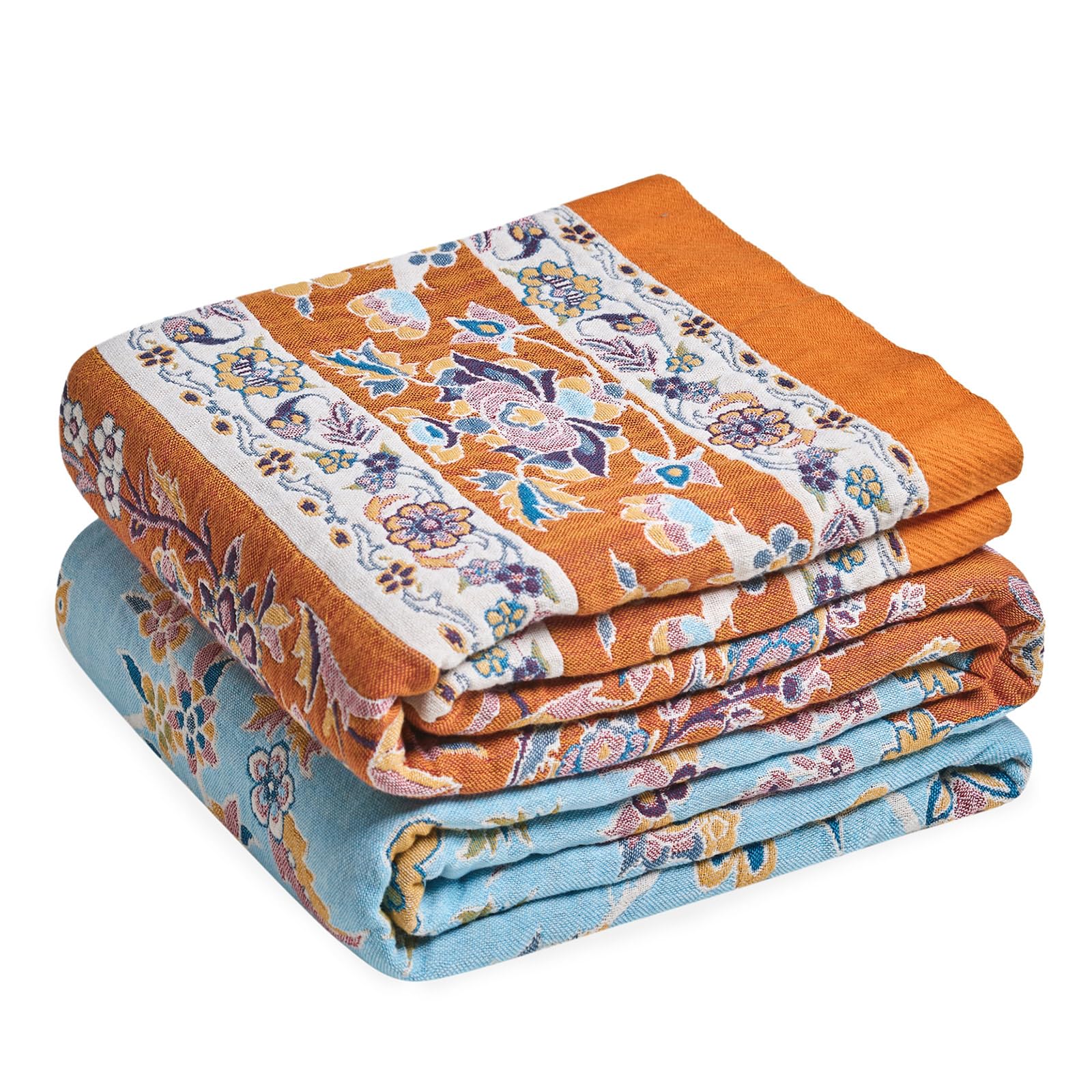 LUTBM Boho Throw Blanket for Bed 60"x80", All Season Cotton Couch Blankets
