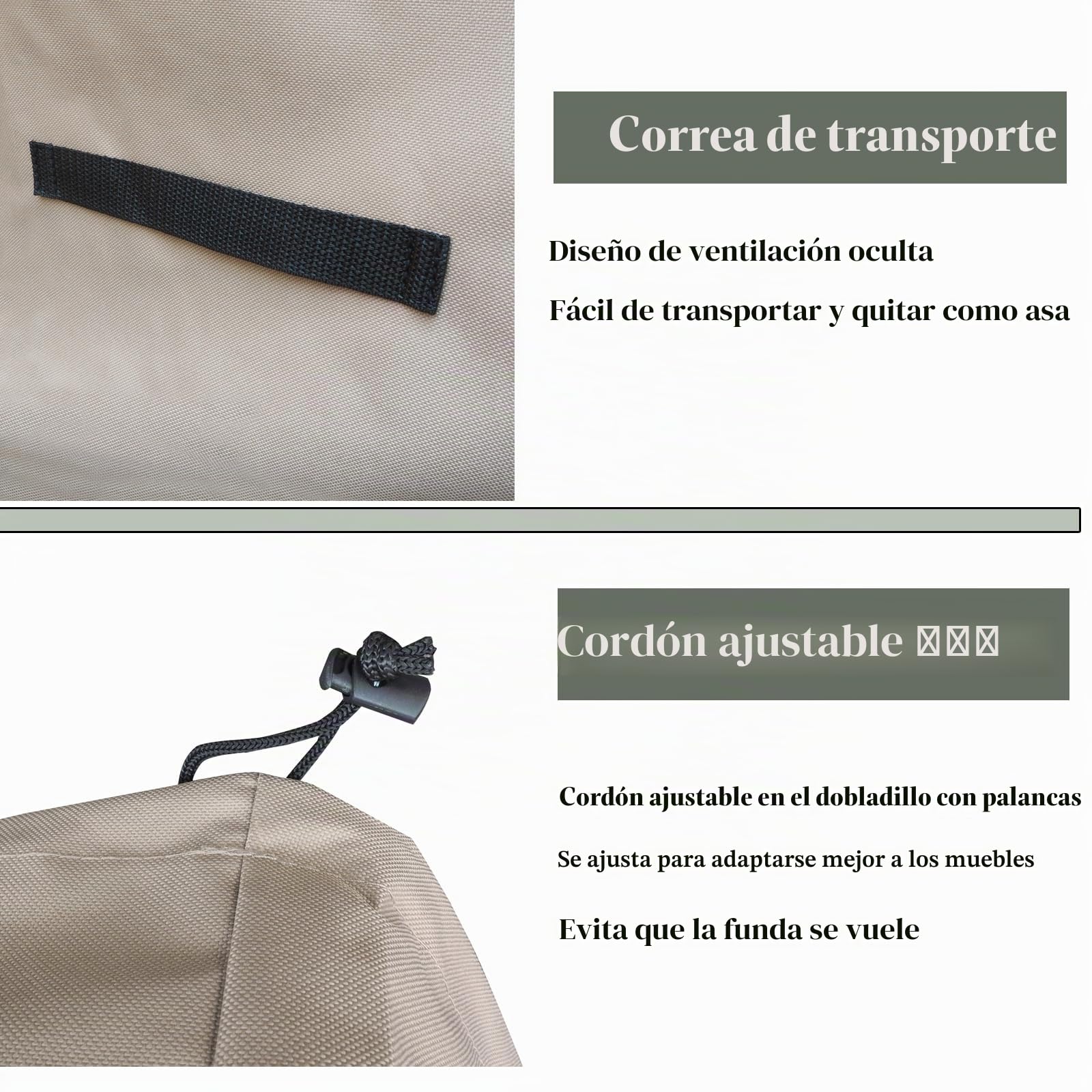 ATR ART TO REAL Funda Sillas De Jardin,Protectora Funda Sillon Relax Reclinable Impermeable Exterior Terraza,Kaqib,103×81×81cm