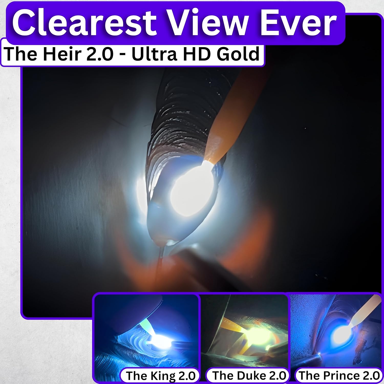Ridge Products The Heir Single 2.0 | Shade 11 Blue Auto Darkening Welding Lens | 20A TIG Rating - No Flashing | 2" X 4.25" X 0.2" | Blue Welding Lens - TrueColor Puddle Royal Series 2.0