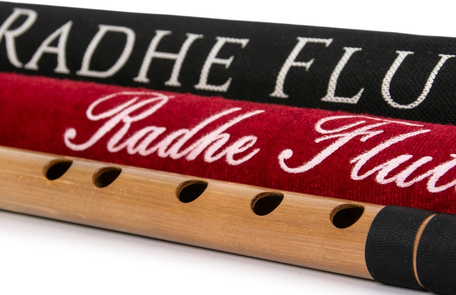 Radhe Flutes Bamboo Bansuri C Sharp Right Handed Middle Octave (18 inch) With Hard Cover & Mineral Oil