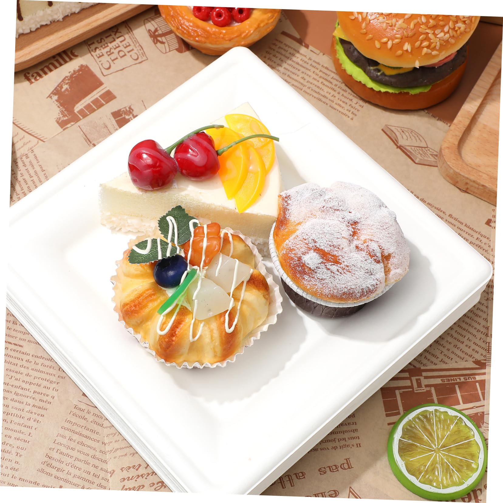 COLLBATH 50pezzi Piatti Usa e Getta Quadrati Spessi Da Vassoi Resistenti Per Compleanni Picnic e Eventi Per Dessert e Pasti Principali Facili Da Utilizzare Necessità Di Lavaggio