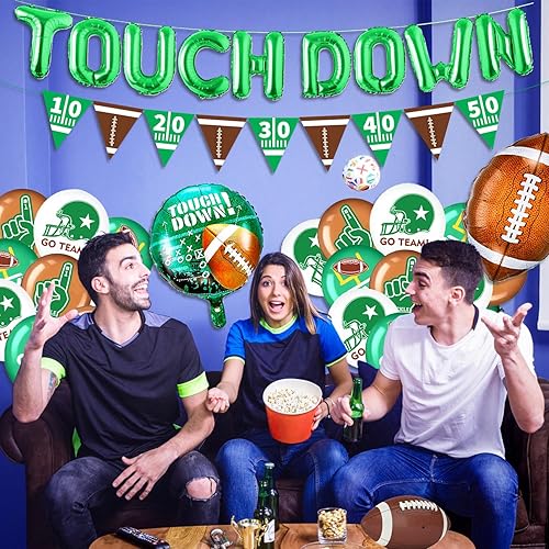 Miniatura 7 de 38 globos de fiesta de fútbol y banderines de fútbol para arco de globos de fútbol, globos de papel de aluminio, juego de globos de fútbol,