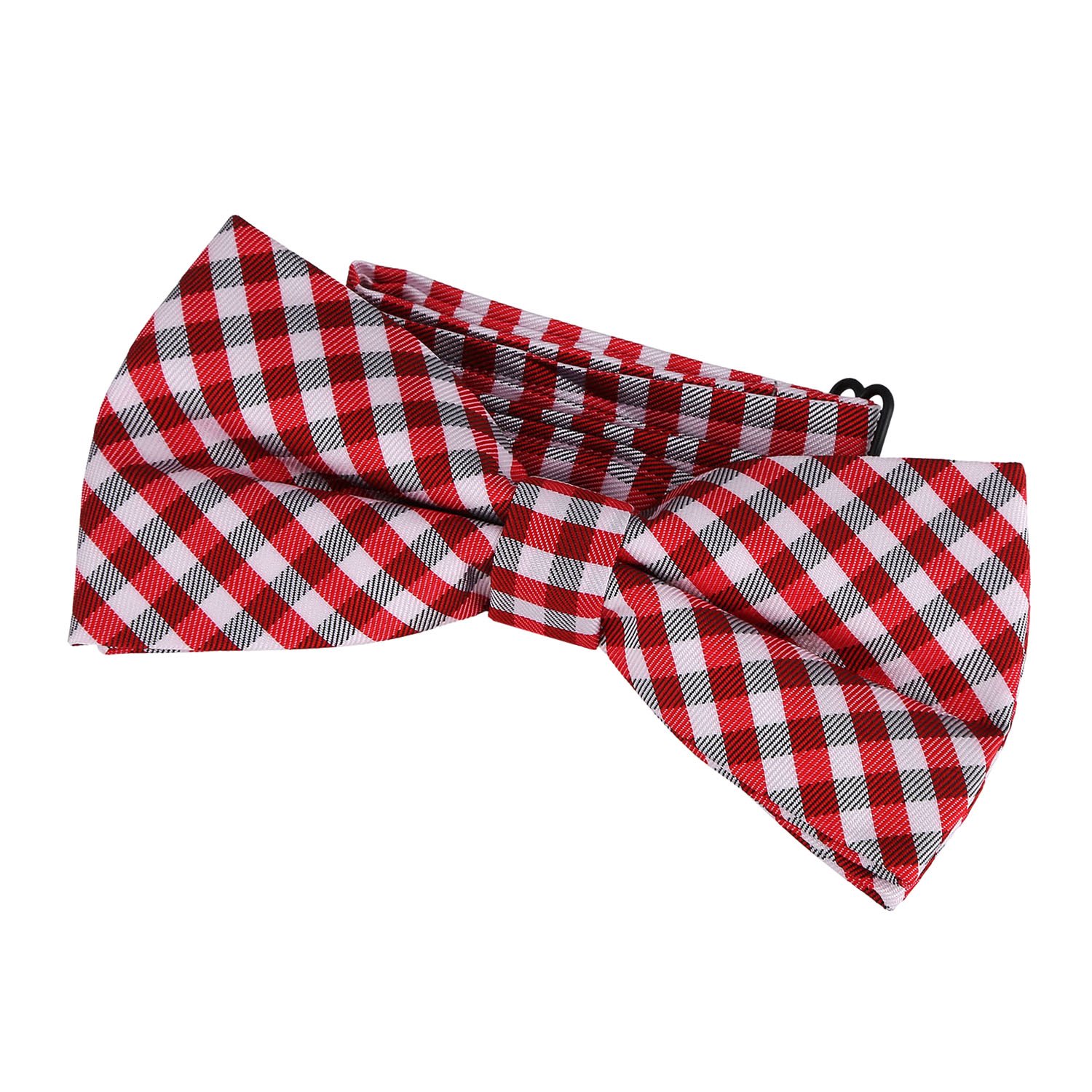 Dondon Men's Chequered 17 Plaid Bow Tie Pre-Tied Handmade And Adjustable Checkered Chequered